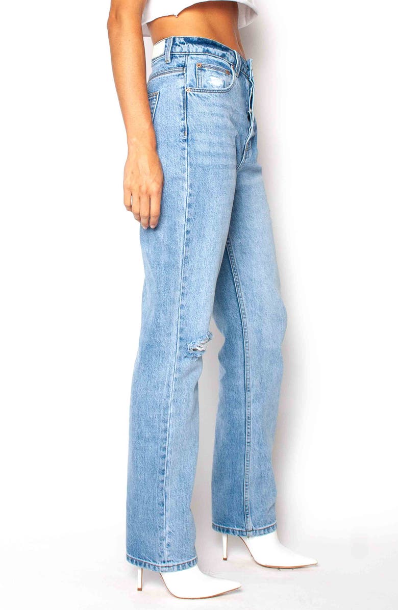 ZGY Denim Ziggy Denim Ripped Straight Up Relaxed Jeans, Alternate, color,