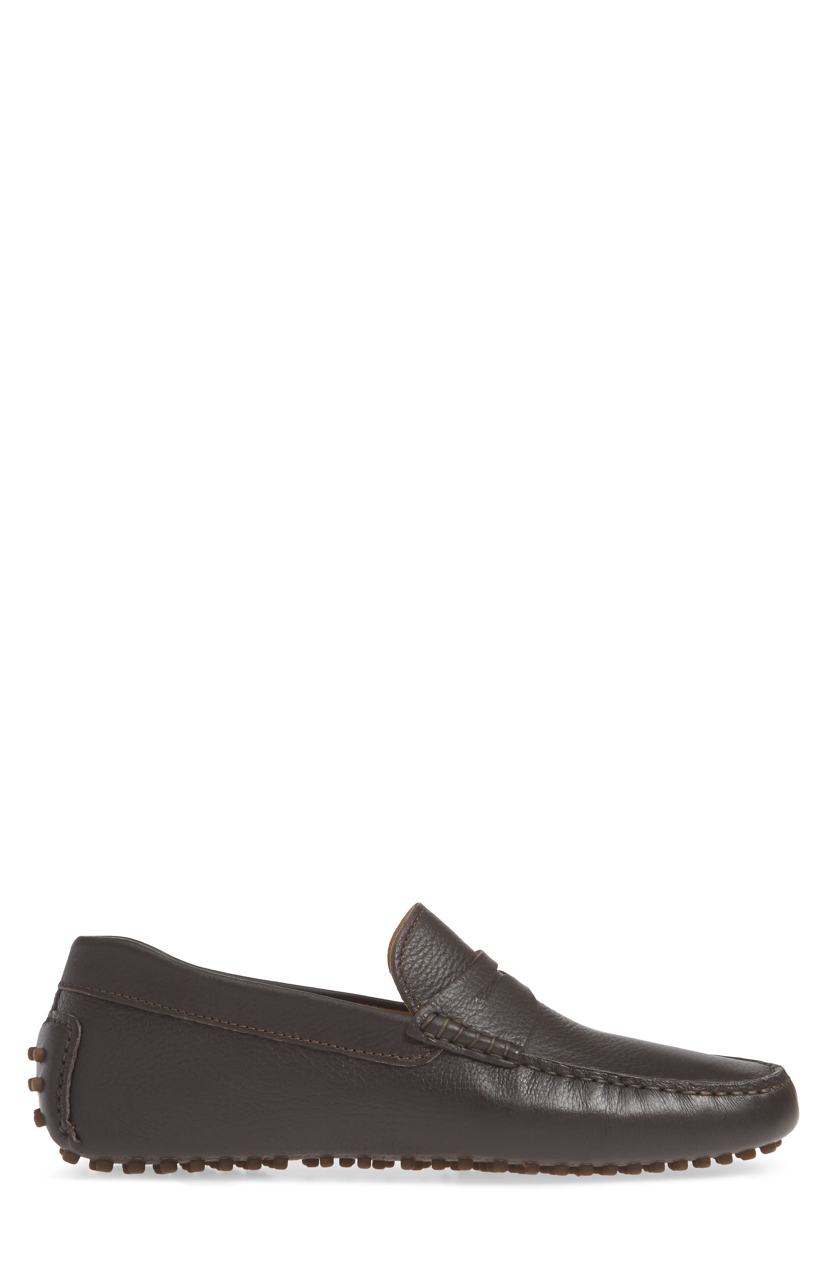 Parker Driving Shoe, Alternate, color, DARK BROWN PEBBLE LEATHER