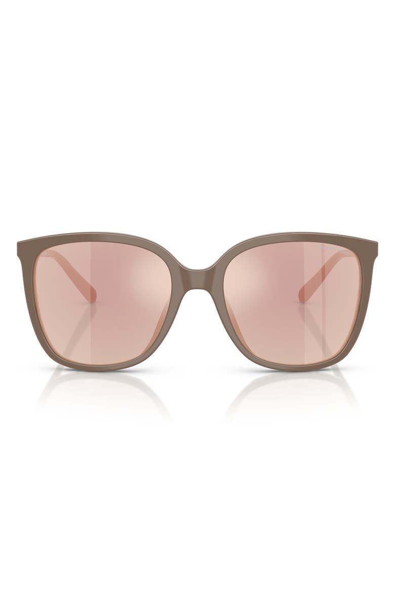Michael Kors 57mm Gradient Cat Eye Sunglasses, Main, color, Light Ash / Rose Gold Polar