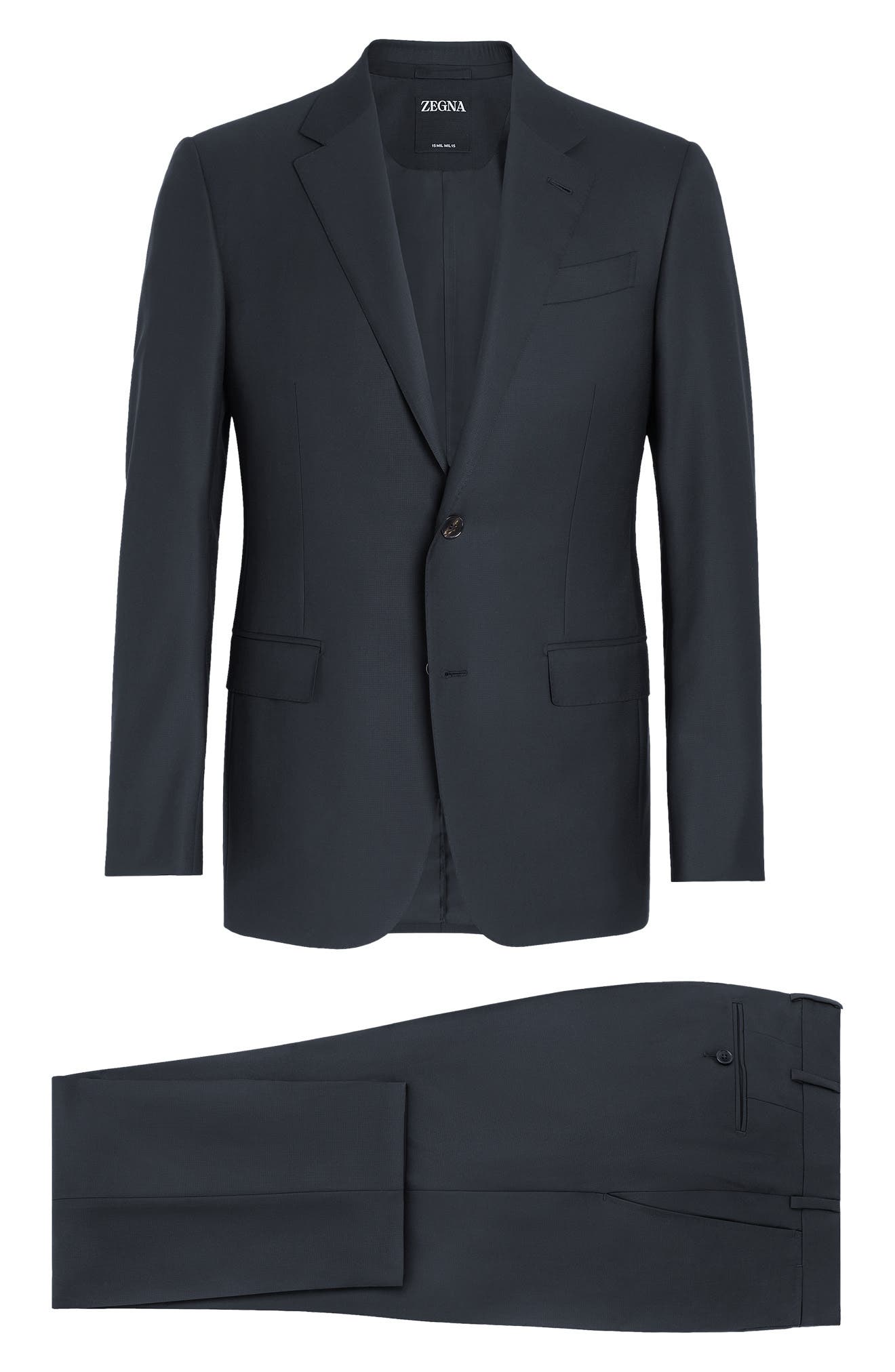 ZEGNA Regular Fit Navy Blue 15milmil15 Wool Suit (Men) | Nordstrom