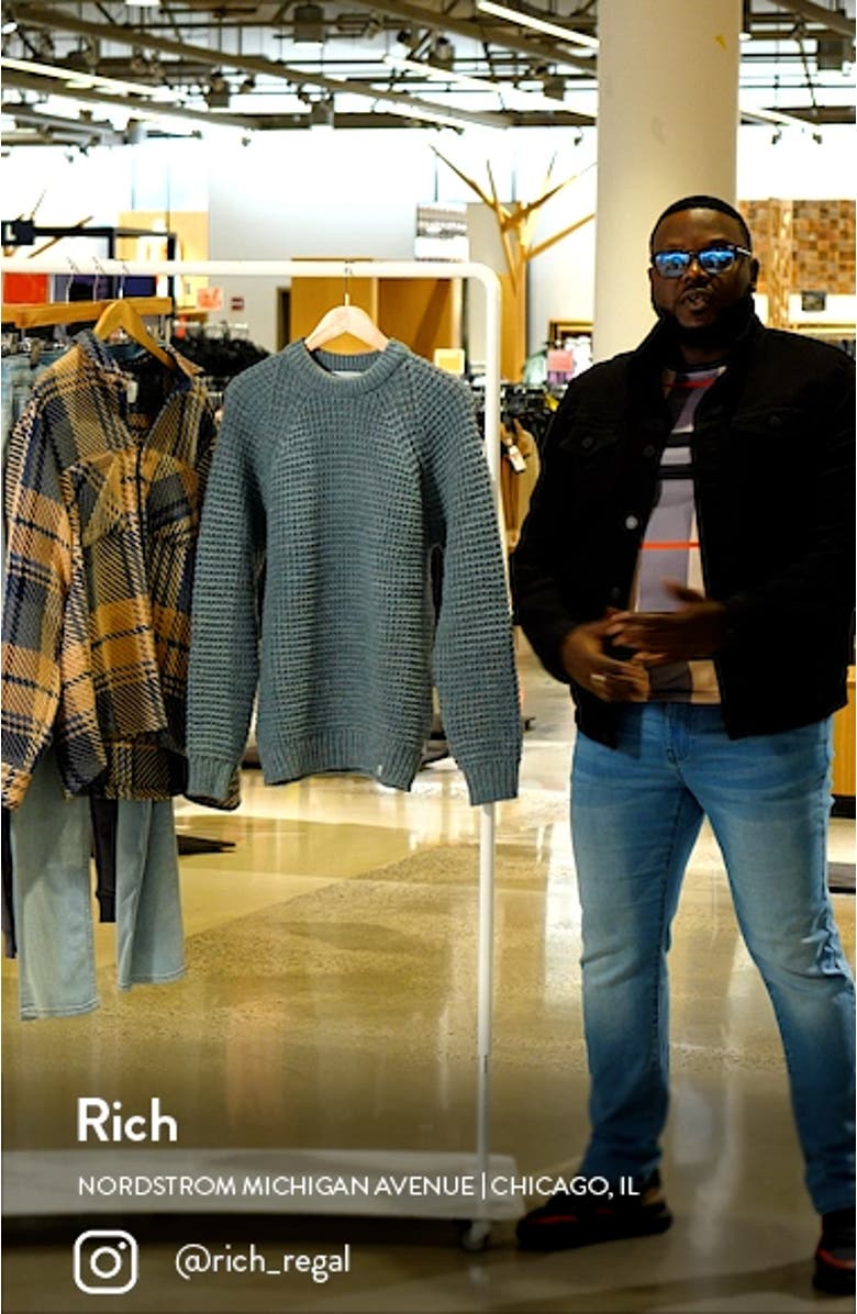 Men's Wool Waffle Knit Sweater, sales video thumbnail