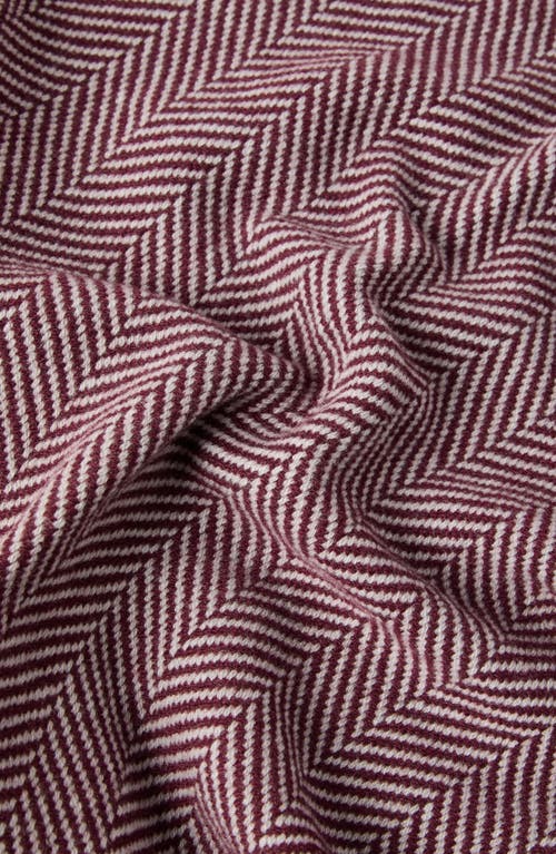 Brunello Cucinelli Herringbone-pattern Cashmere Scarf In White