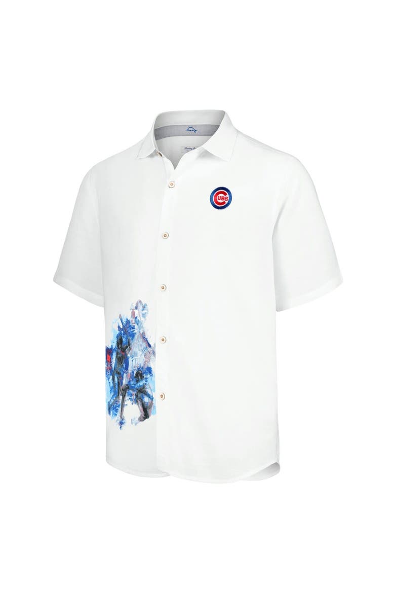 Men's Tommy Bahama White Chicago Cubs Veracruz Ace Islanders Button-Up Shirt, Alternate, color, White