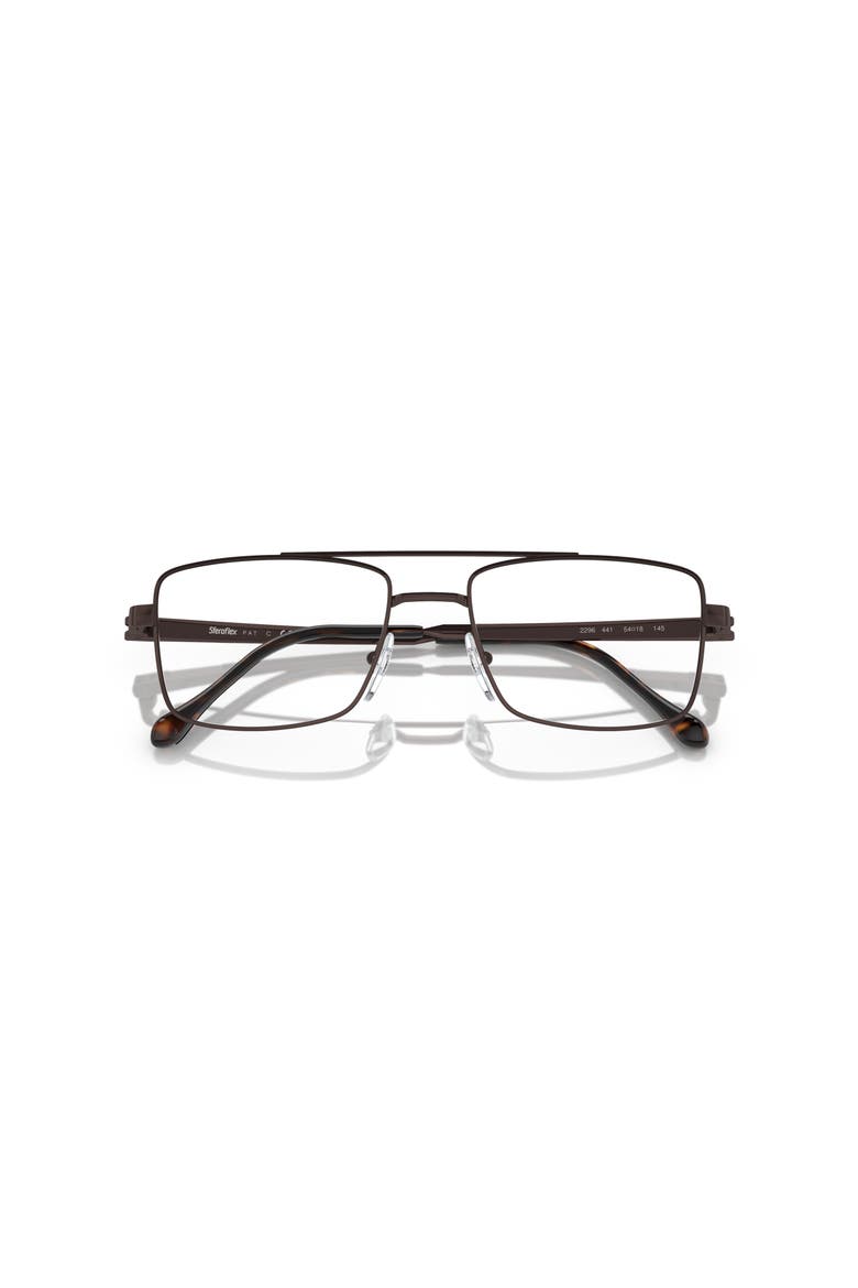 56mm Square optical glasses, Alternate, color, Brown