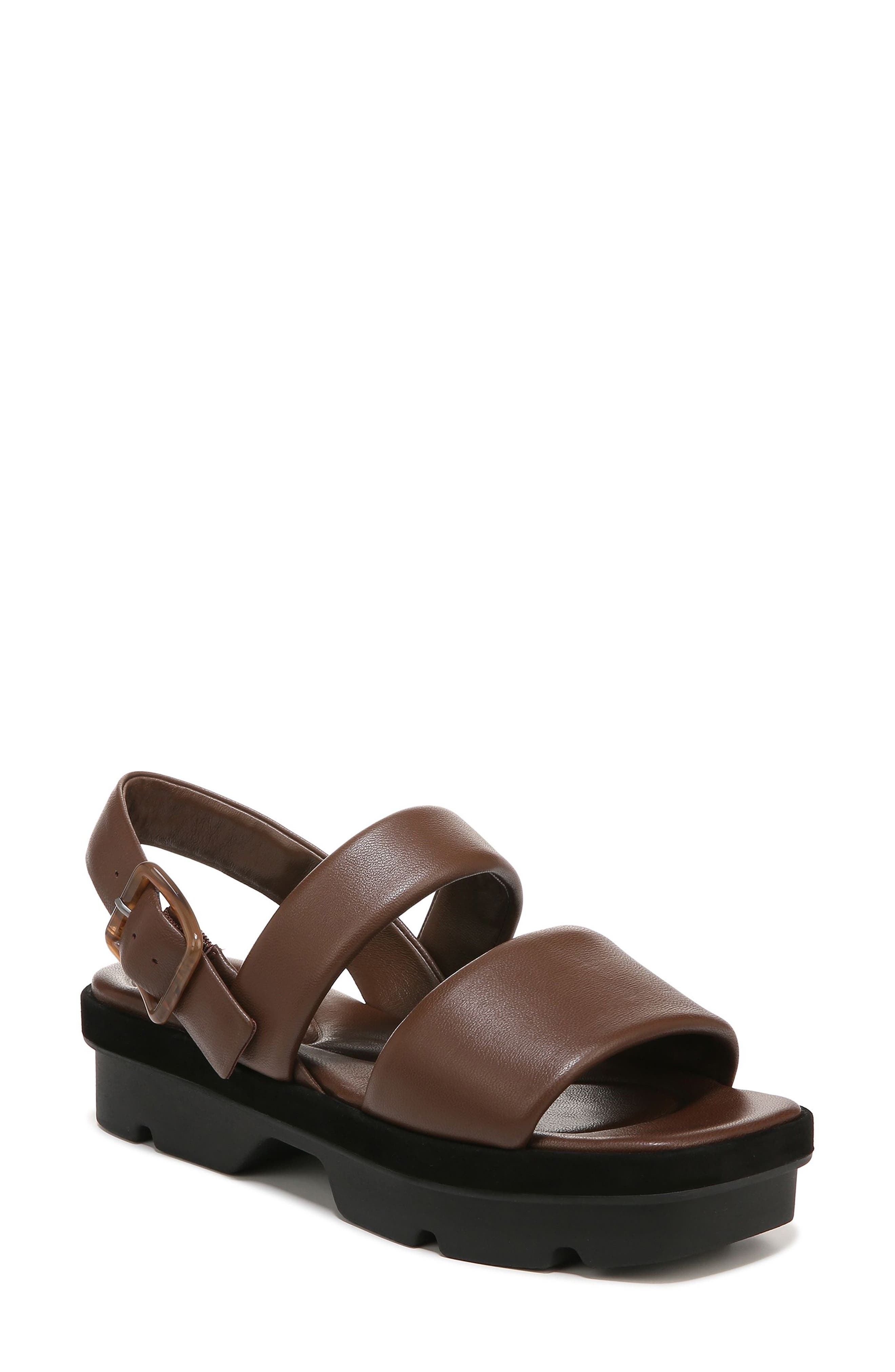 Bowie Lug Sandal, Main, color, REDWOOD