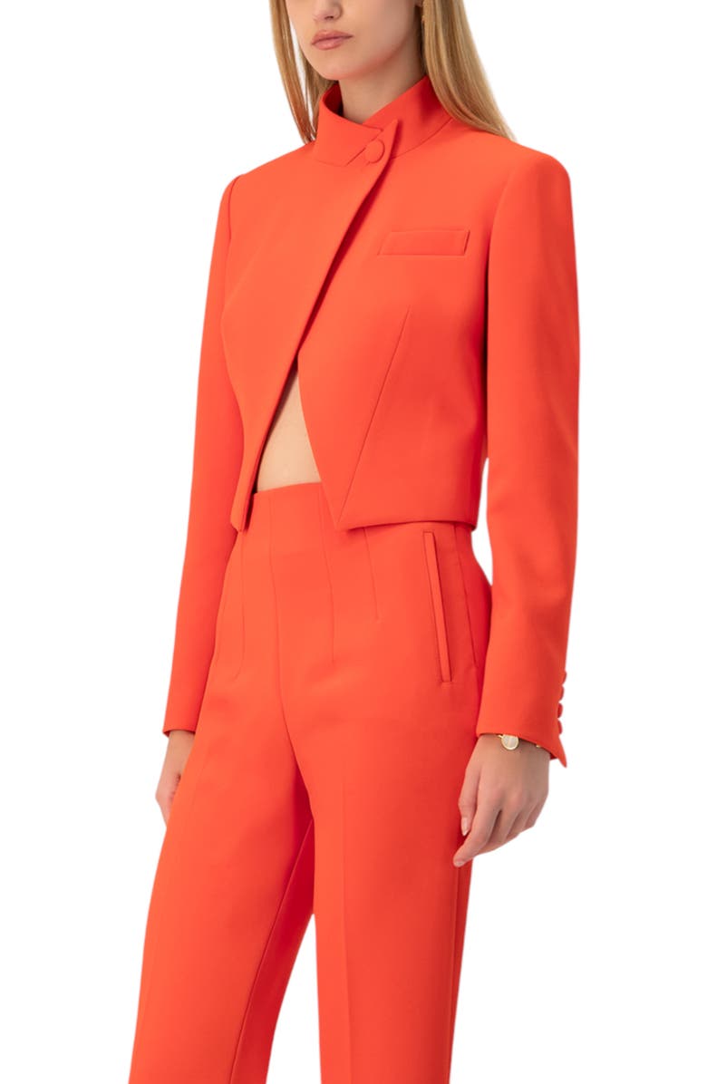 IVONNE Short Crossed Blazer, Alternate, color, Orange