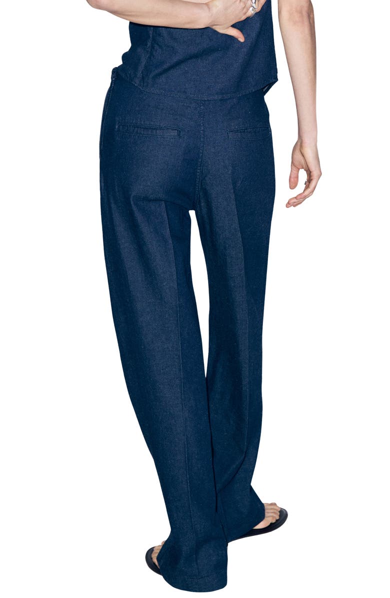 MANGO Flat Front Jeans, Alternate, color, Open Blue