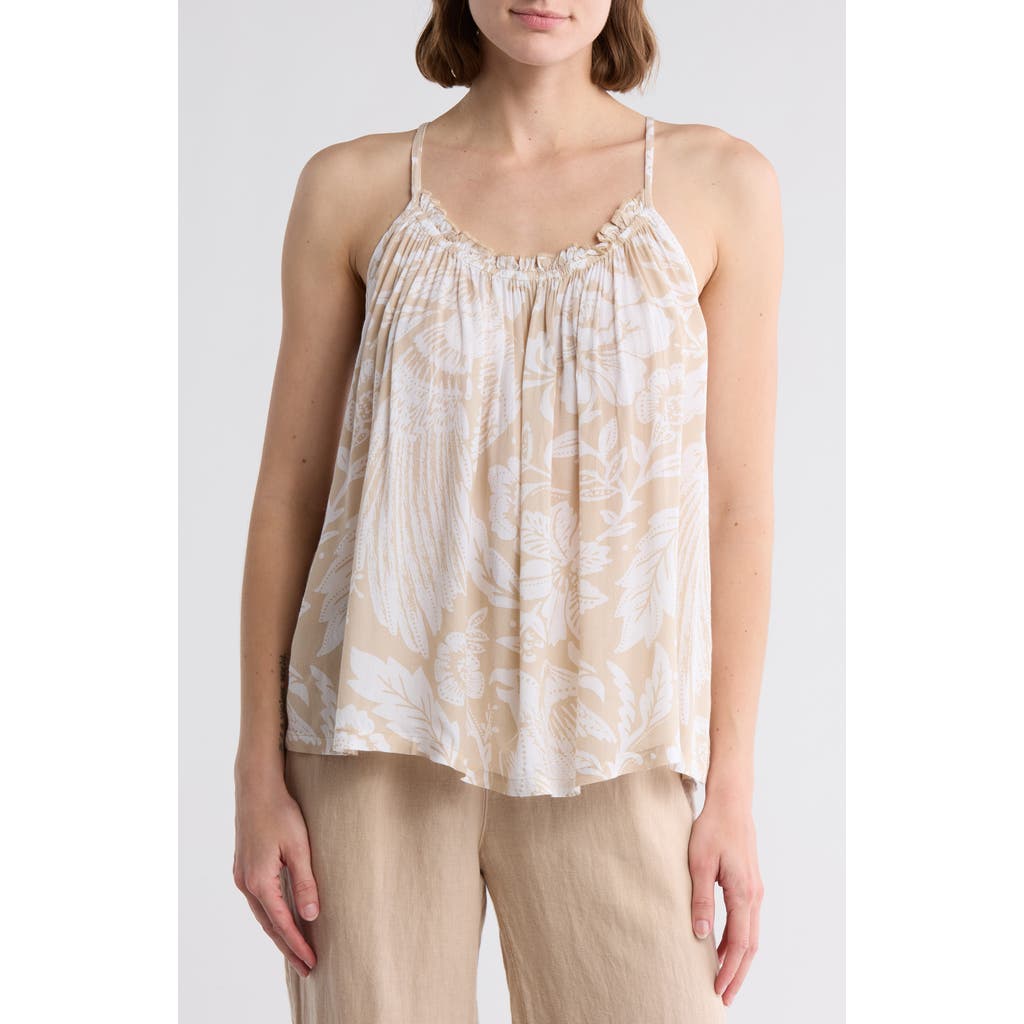 Elan Floral Flowy Cover-up Camisole In Multi