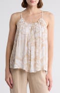 Elan Floral Flowy Cover-Up Camisole