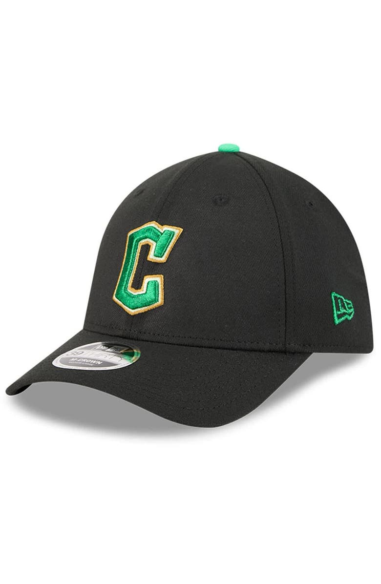 New Era Men's New Era  Black Cleveland Guardians 2026 St. Patrick's Day 39THIRTY Flex Hat, Alternate, color, Black
