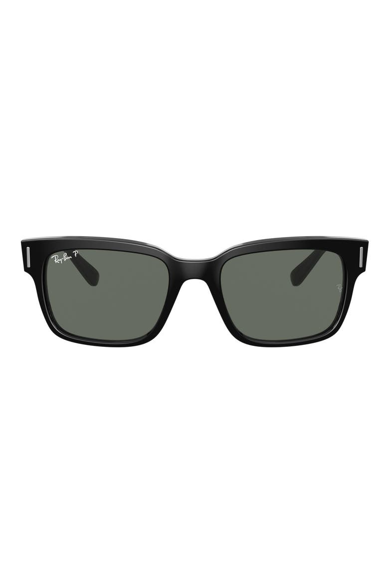 55mm Wayfarer Sunglasses, Main, color, SHINY BLACK