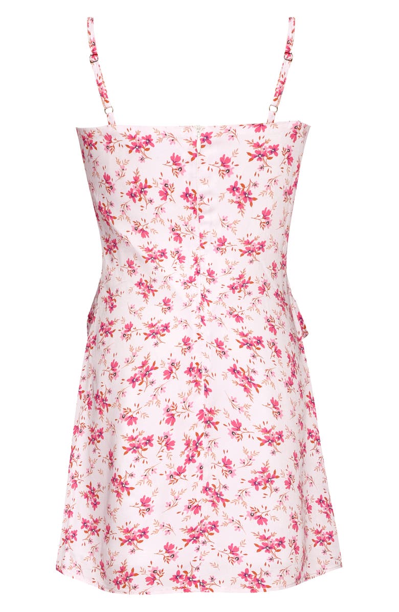 Hannah Banana Kids' Bow Front Party Dress, Alternate, color, White Multi