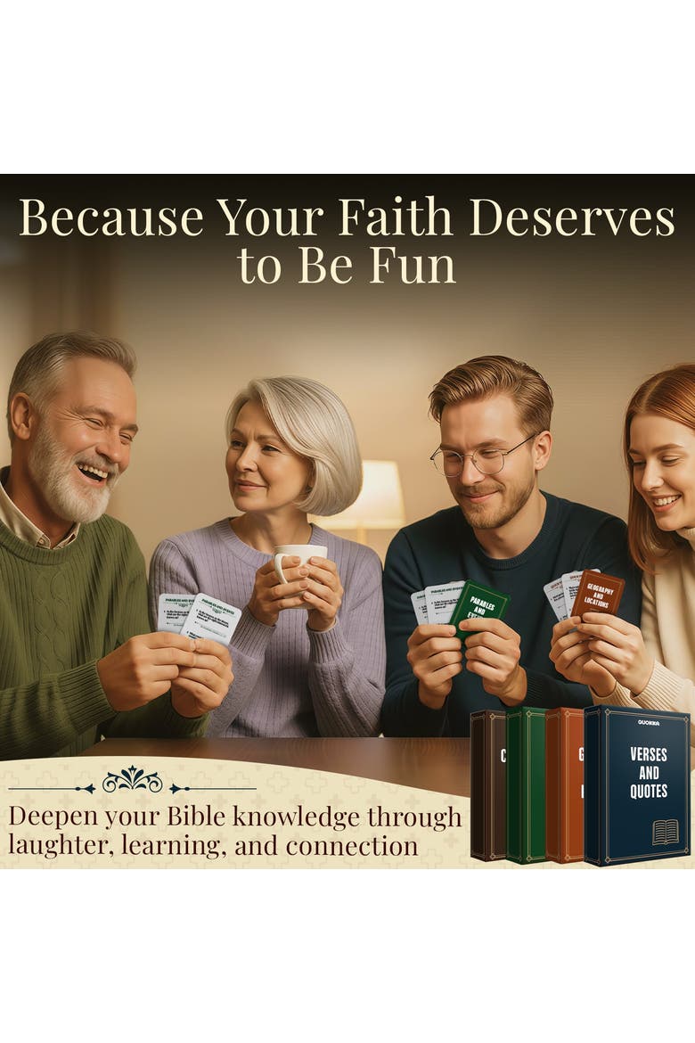 Bible Trivia and Learning Card Games for Kids & Adults, Alternate, color, Bible Trivia