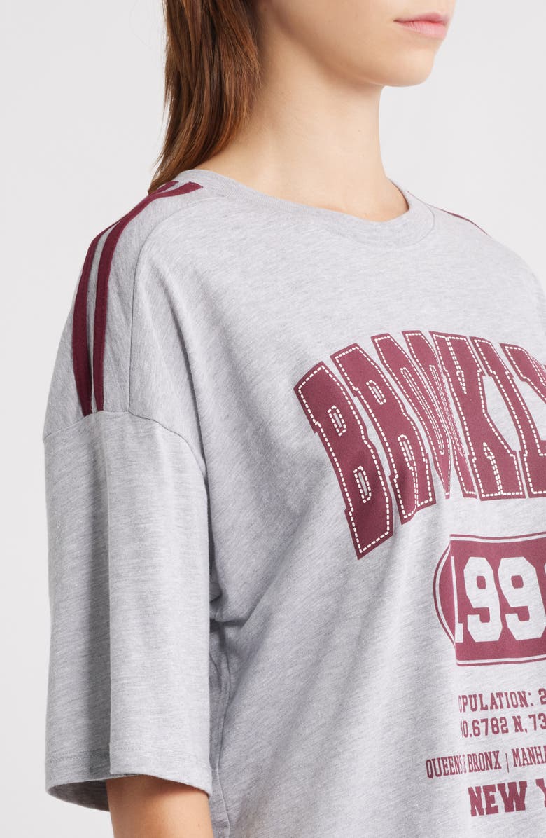 Vinyl Icons Raglan Sleeve Cotton Blend T-Shirt, Alternate, color, Heather Grey