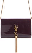 Saint Laurent Cassandre Kate Tassel Leather Wallet on a Chain