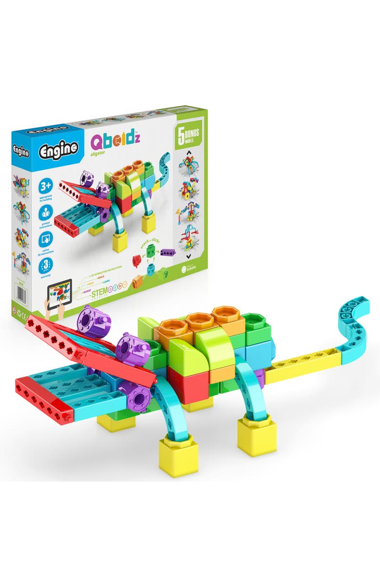 Engino Qboidz Alligator 5 Model Brick Building Set, Toy Construction, Main, color, Multicolored