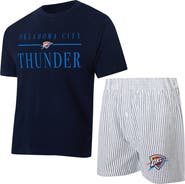 CONCEPTS SPORT Women's Concepts Sport  Navy/White Oklahoma City Thunder Copeland T-Shirt & Shorts Sleep Set