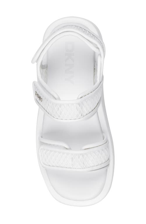Dkny Owyn Platform Sandal In White