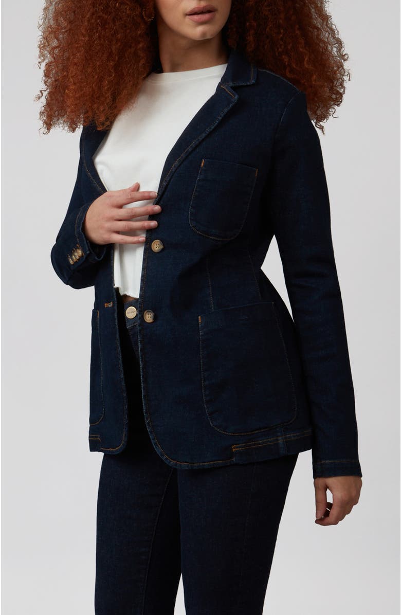 Lola Jeans Tilly Denim Blazer, Alternate, color,