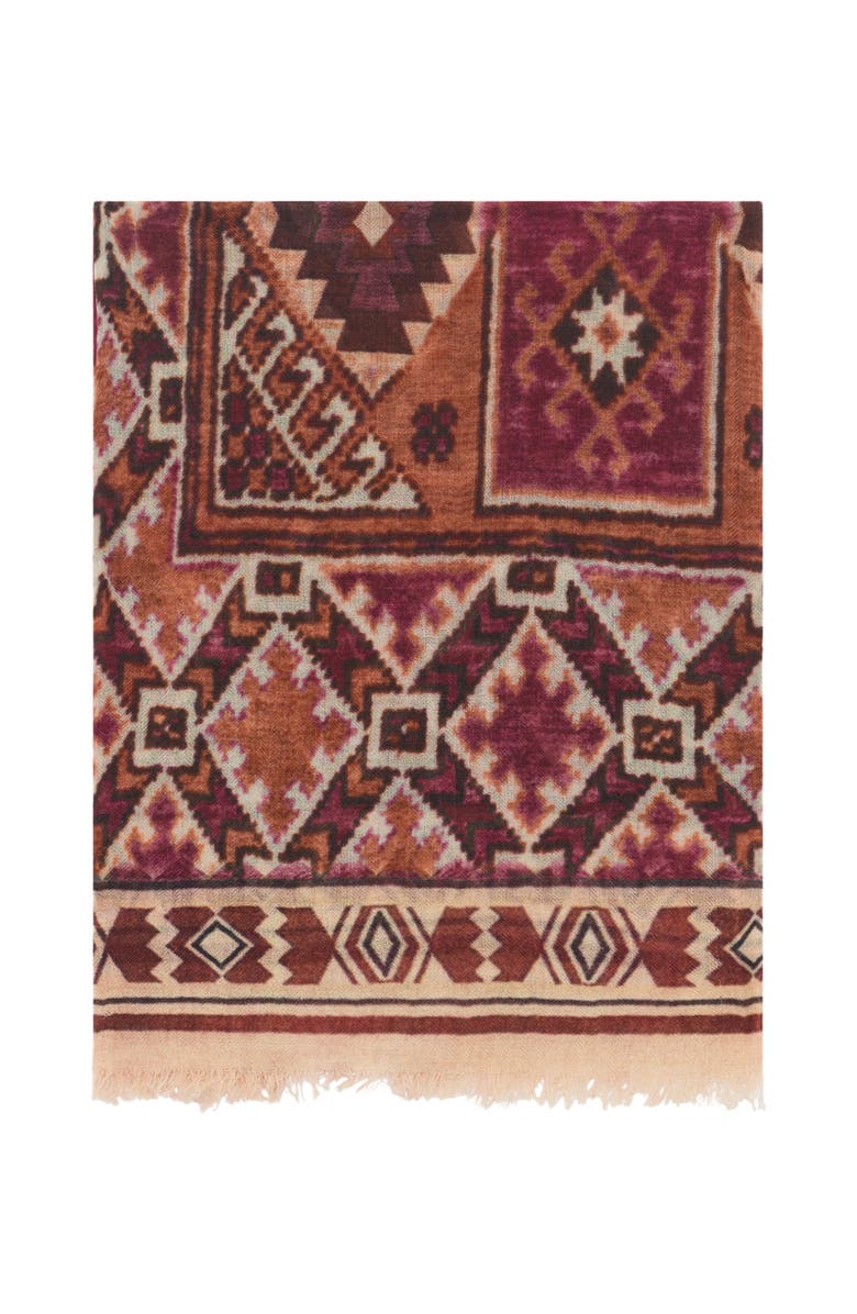 GERARD DAREL Raissa Patterned Scarf, Main, color, Bordeaux