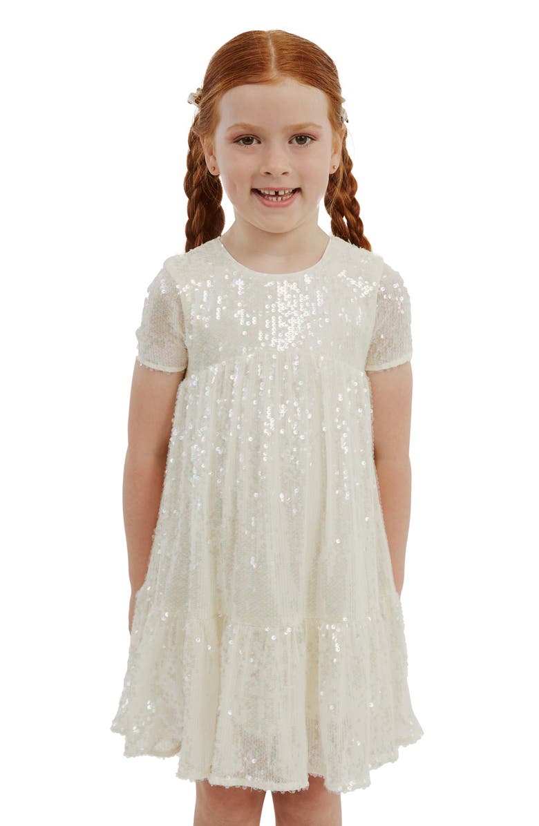 Bardot Junior Kids' Tiered Sequin Dress, Alternate, color, 