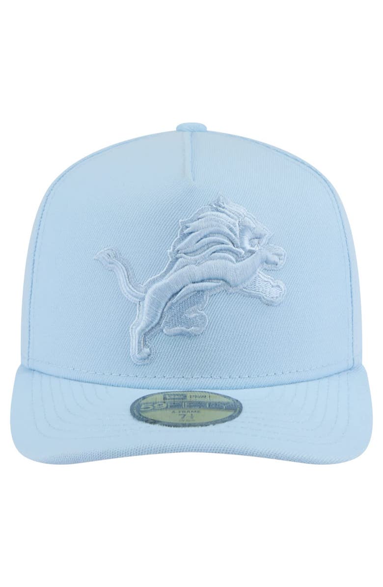 New Era Men's New Era Light Blue Detroit Lions Color Pack A-Frame 59FIFTY Fitted Hat, Alternate, color, 
