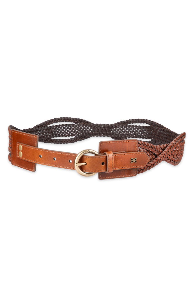 Sam Edelman Twist Braided Leather Belt, Alternate, color, Brown