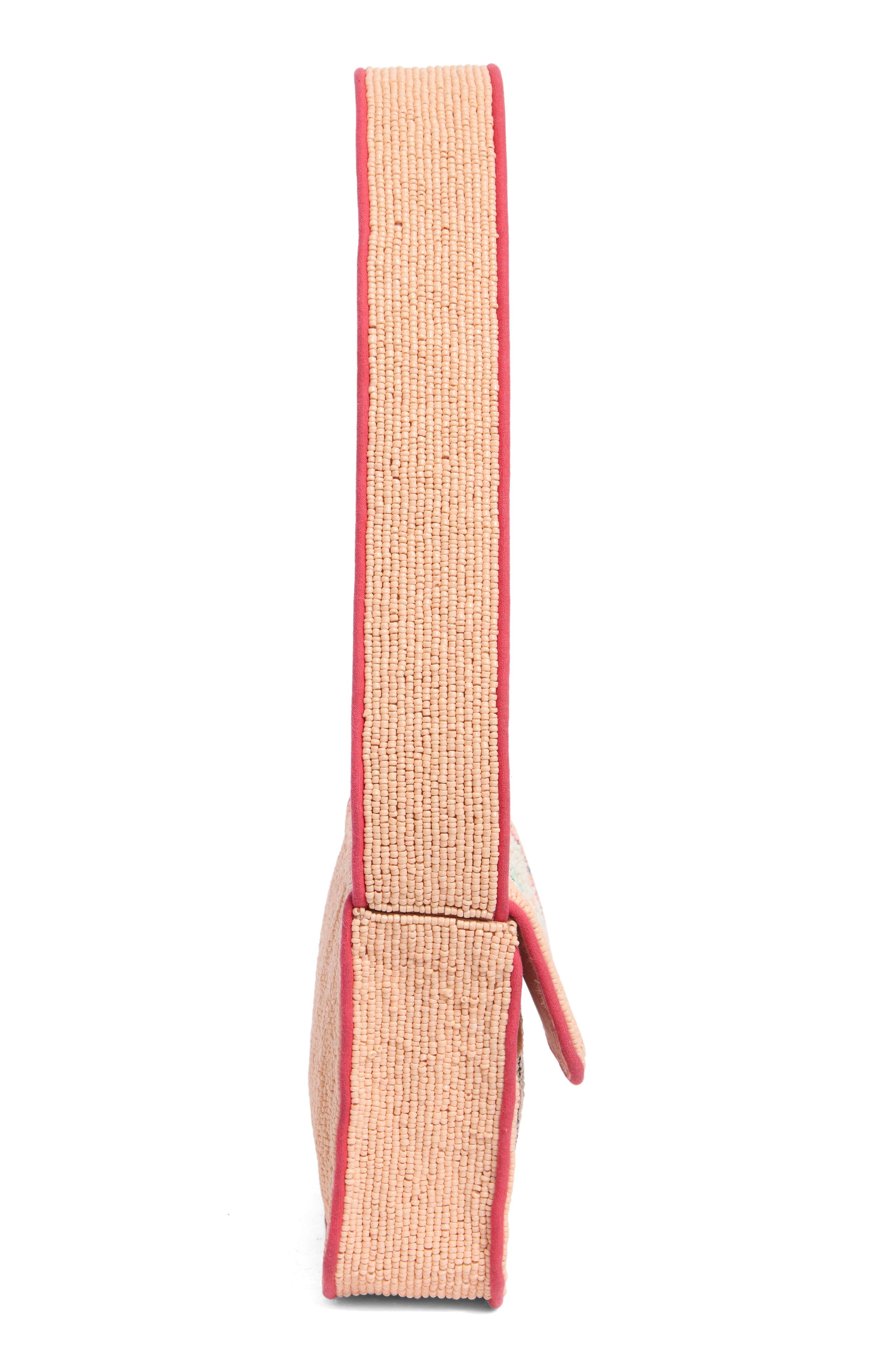 Collection XIIX Beaded Canned Sardines Shoulder Bag, Alternate, color, Coral