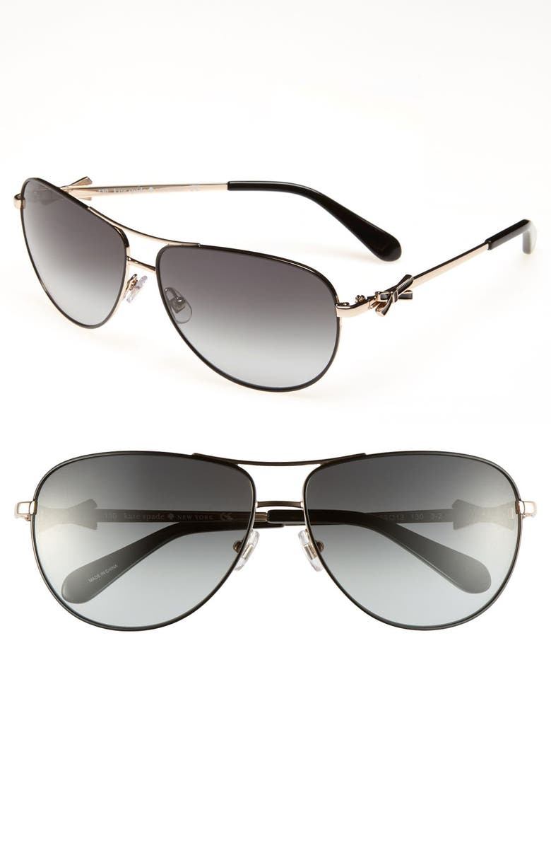 Kate Spade New York 'circe' 59mm metal aviator sunglasses, Main, color, 