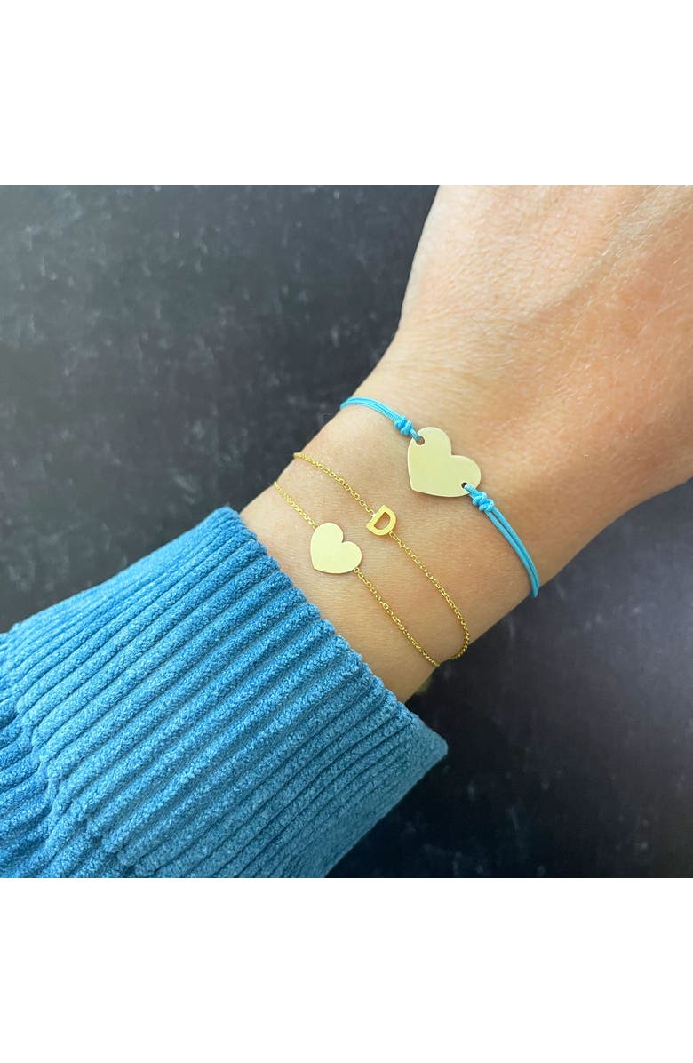 The Lovery Fine Jewelry Gold Heart Bolo Bracelet, Alternate, color, Yellow Gold