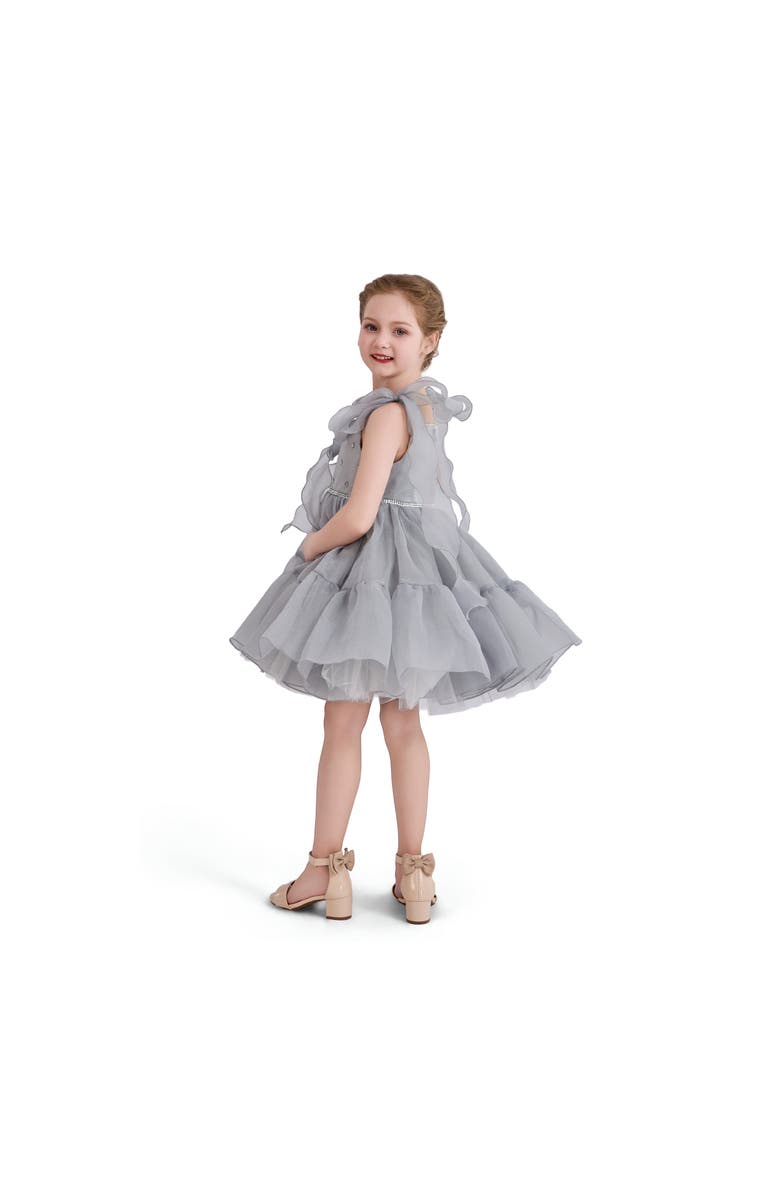 Tulleen Sparkle Tiered Dress, Alternate, color, Grey