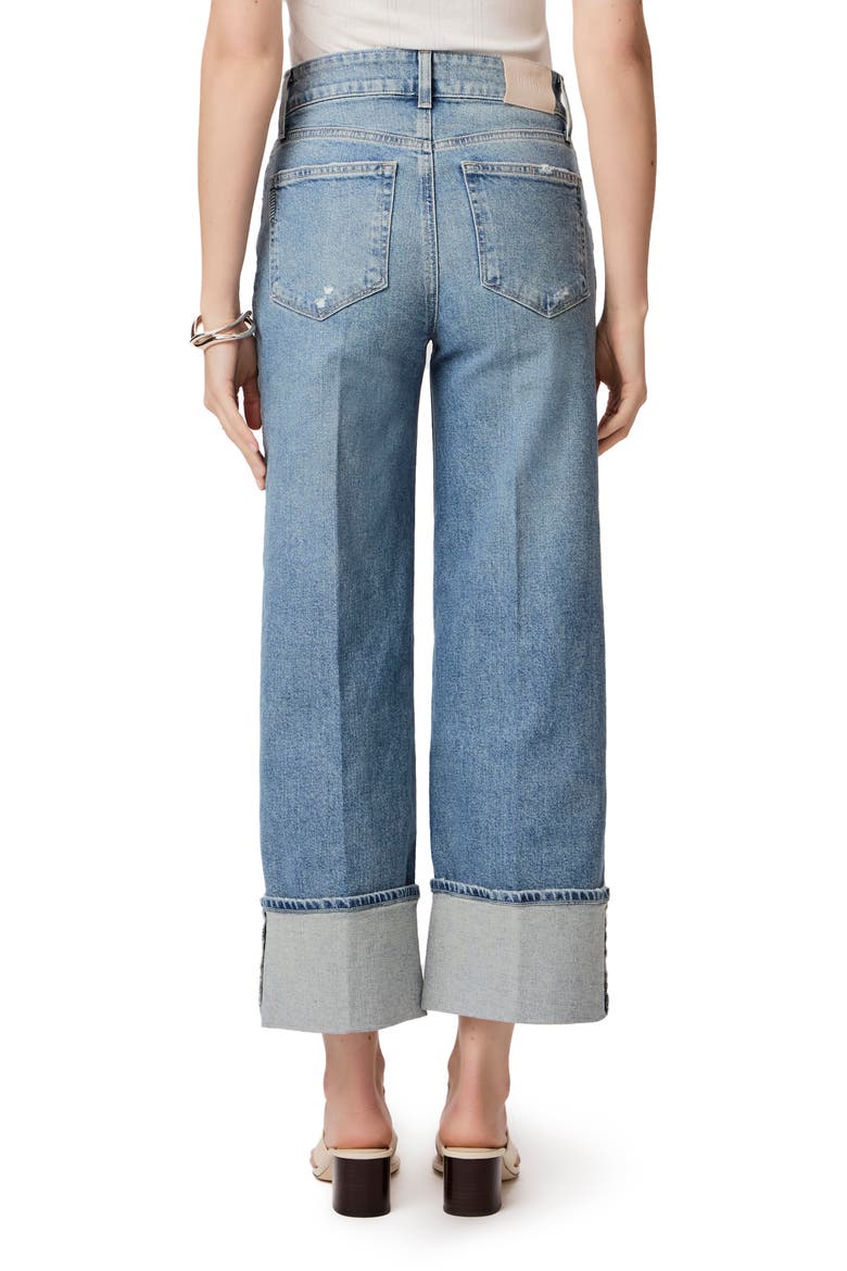 Sasha Cuffed High Waist Wide Leg Jeans, Alternate, color, STRYBKDIST