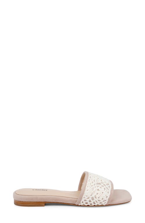 L Agence Armelle Slide Sandal In Ecru/pecan