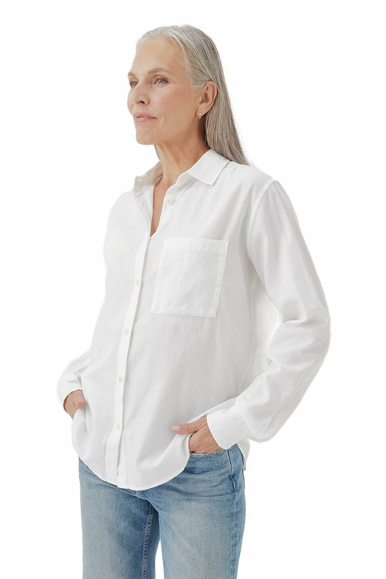 Organic Cotton Sunset Lightweight Cotton Classic Shirt, Alternate, color, White