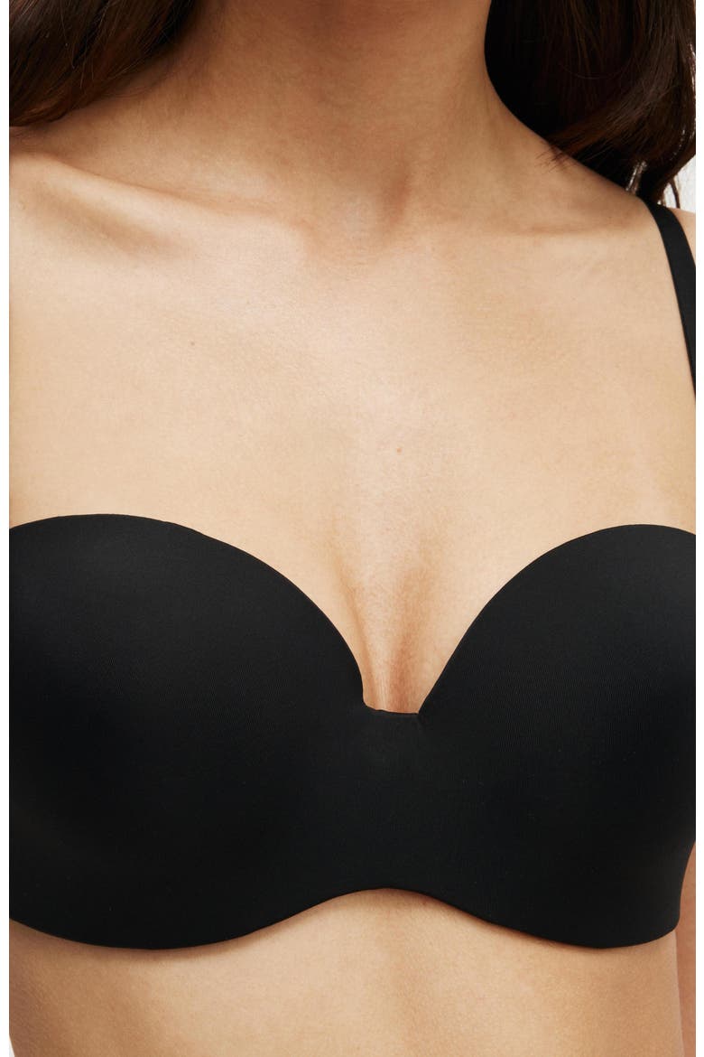 Women's Everyday Strapless Lightly Lined T-Shirt Bra, Alternate, color, Black