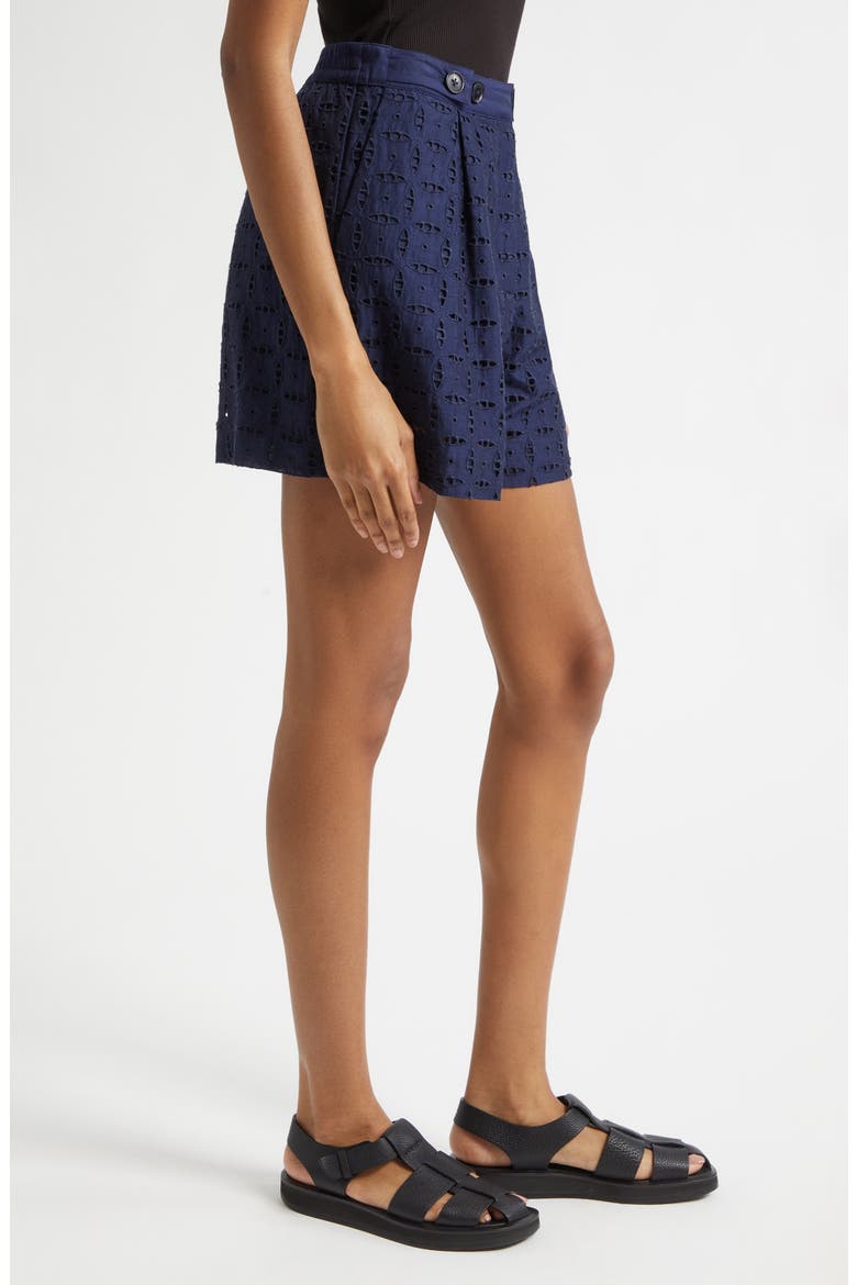 Boswell Eyelet Lace Shorts, Alternate, color, NAVY