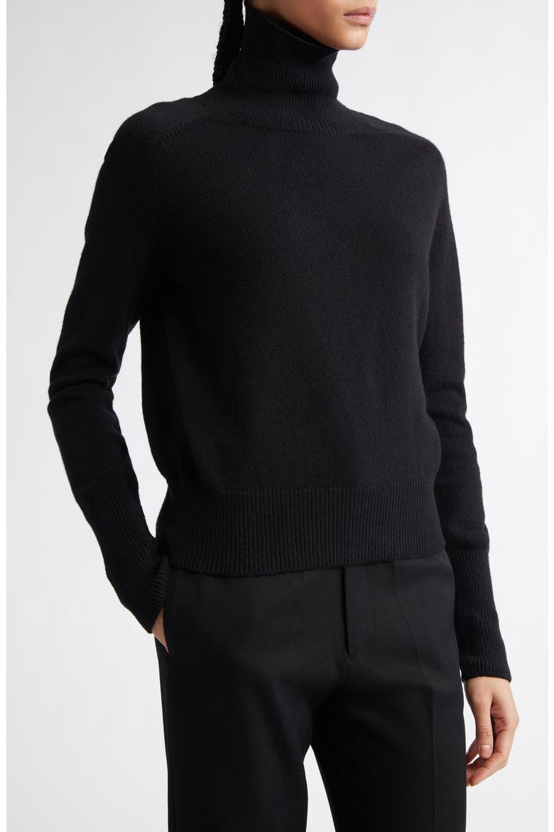 Lambswool Turtleneck Sweater, Main, color, BLACK