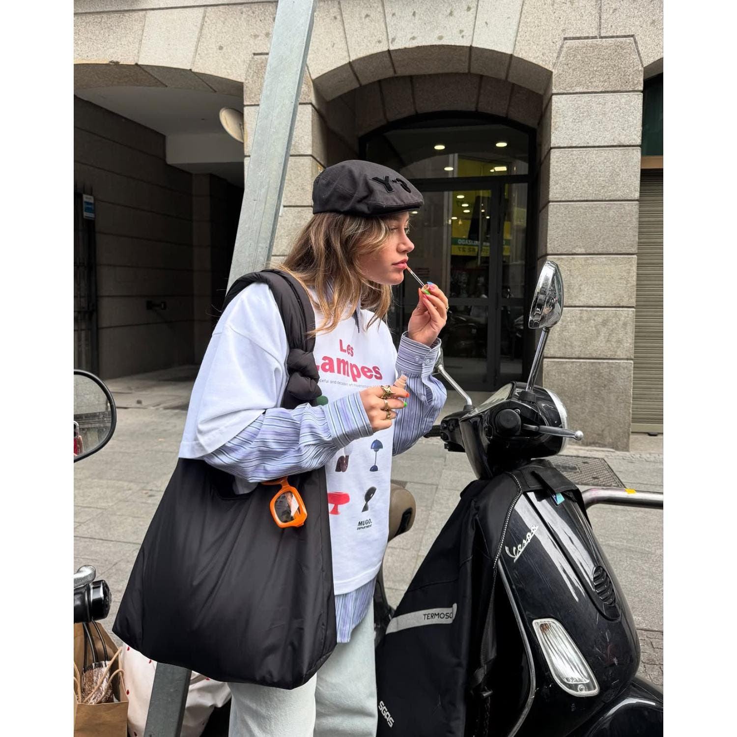 LEFRIK Biwa Puffy Bag, Alternate, color, Deep Black