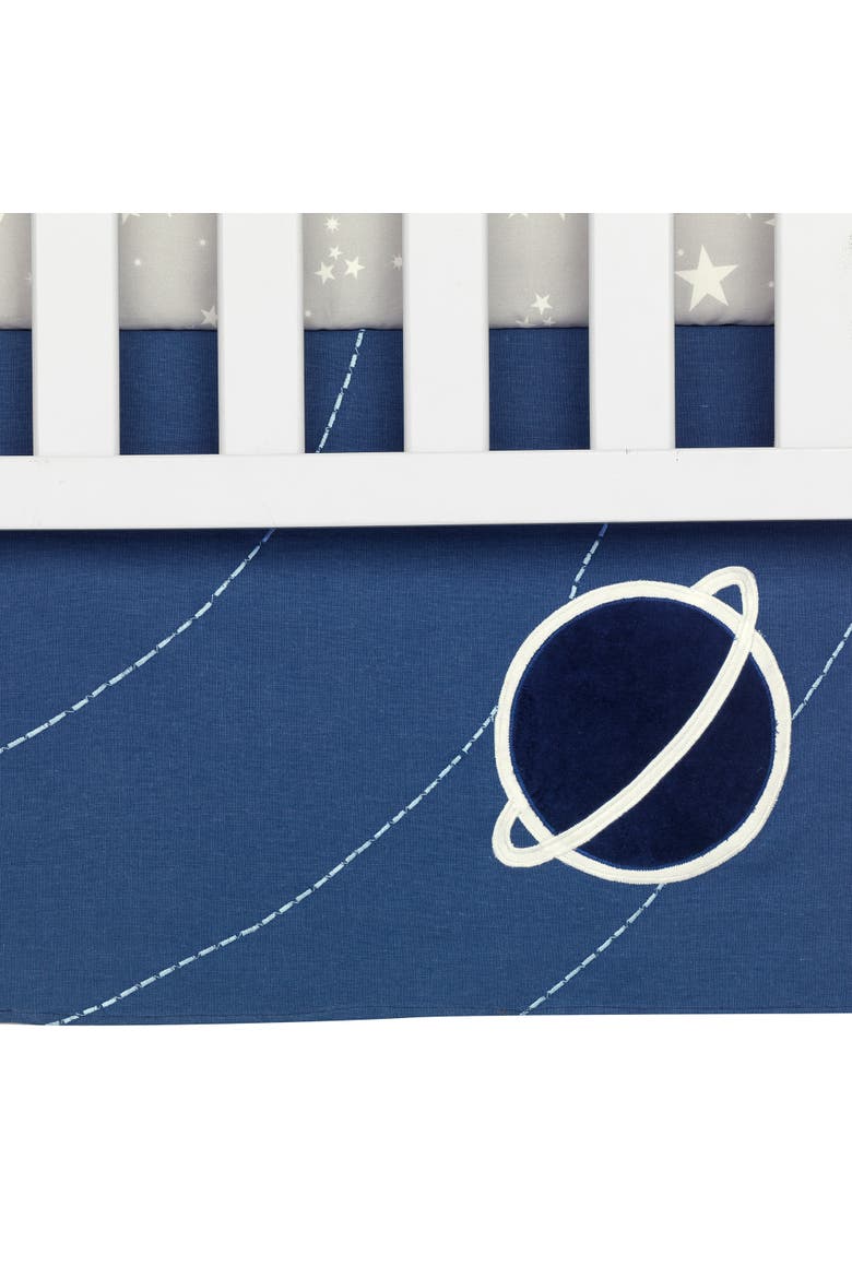 Milky Way Space Galaxy 4-Piece Nursery Baby Crib Bedding Set, Alternate, color, Blue