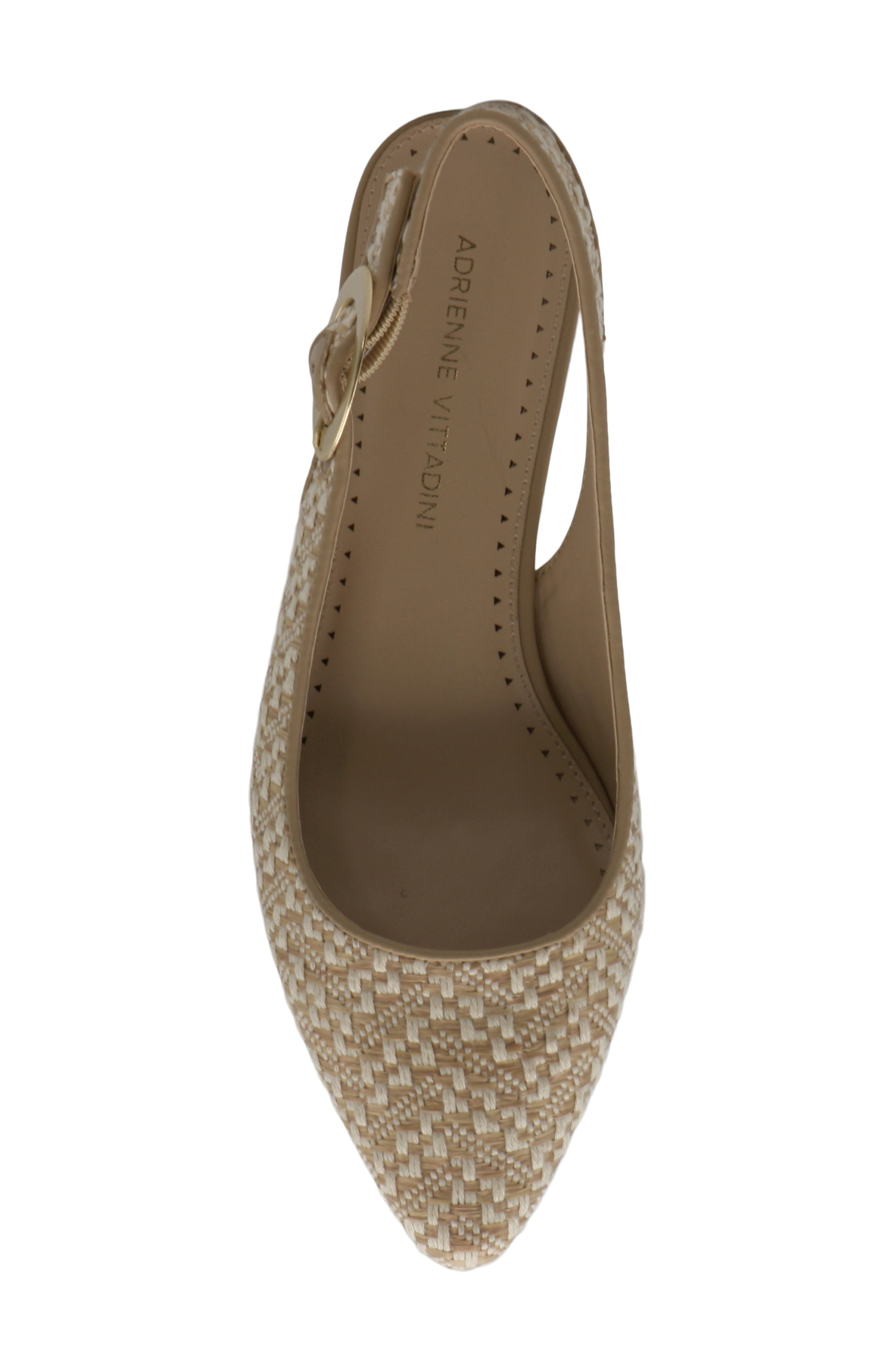 Adrienne Vittadini Papina Slingback Pump, Alternate, color, Natural Raffia