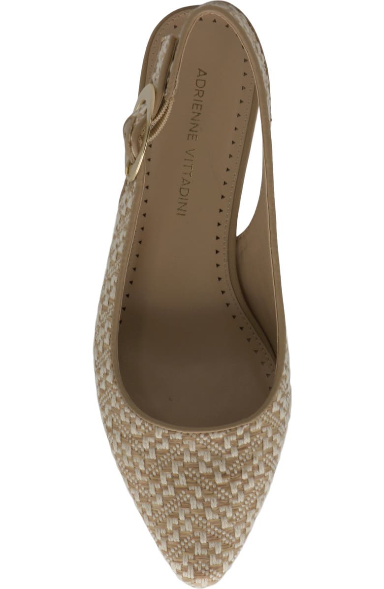 Adrienne Vittadini Papina Slingback Pump, Alternate, color, Natural Raffia