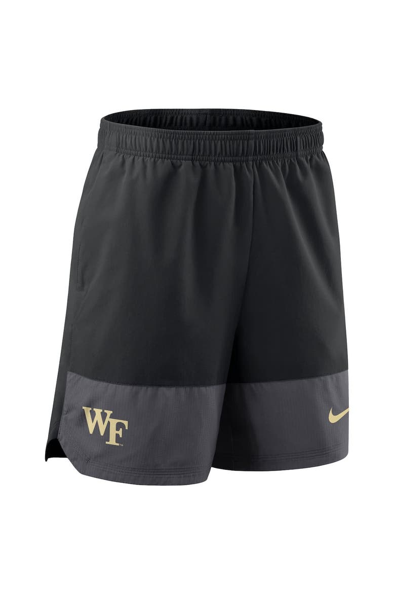Men's Nike Black Wake Forest Demon Deacons 2025 Sideline Performance Shorts, Alternate, color, Black