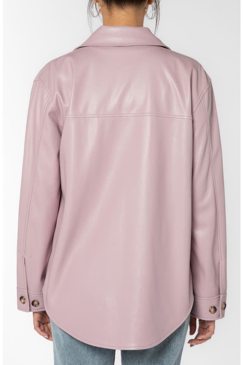 Eleanor Faux Leather Shacket, Alternate, color, MUTED MAUVE