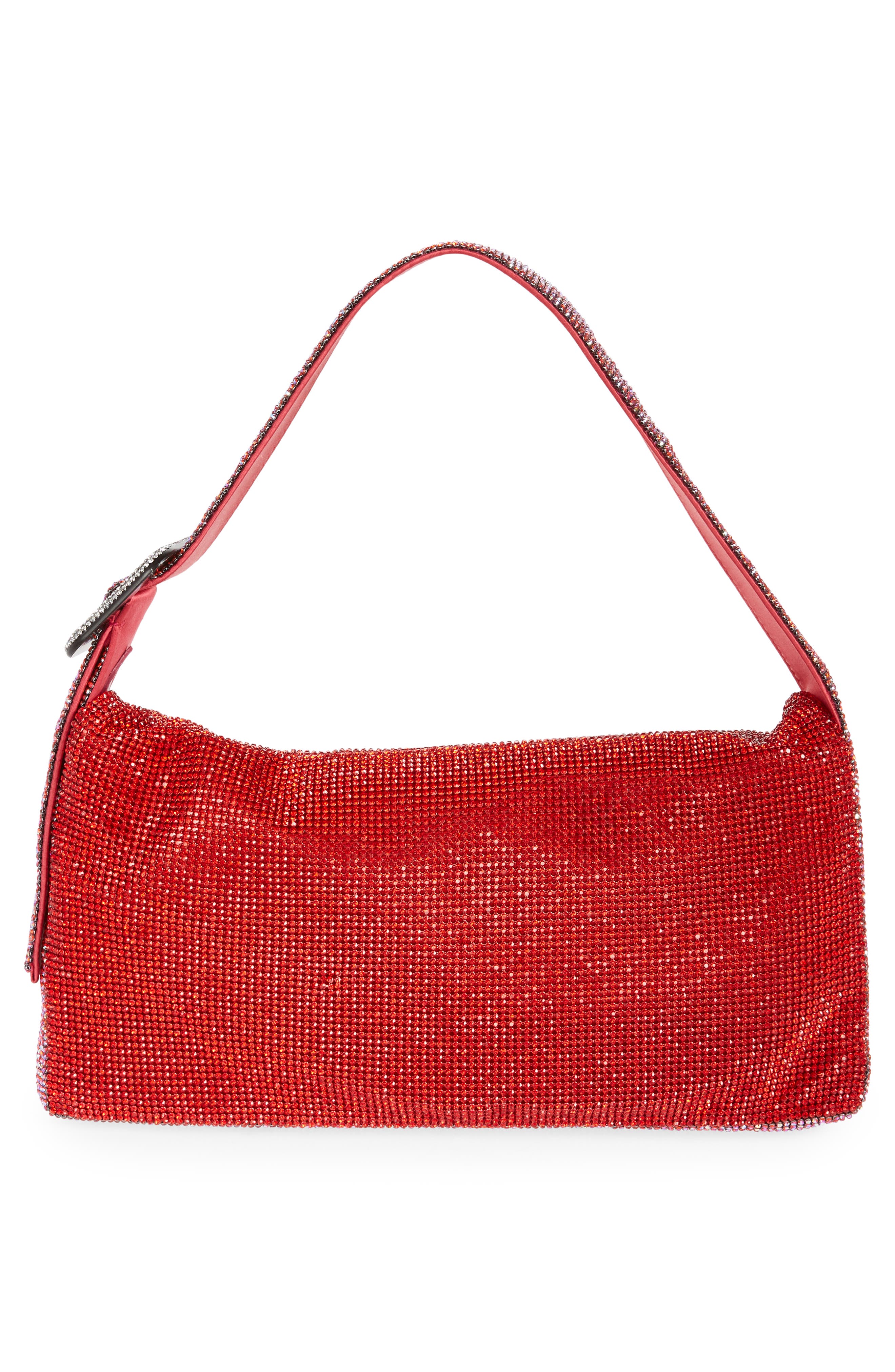Benedetta Bruzziches Vitty La Grande Colorblock Crystal Mesh Shoulder Bag, Alternate, color, 