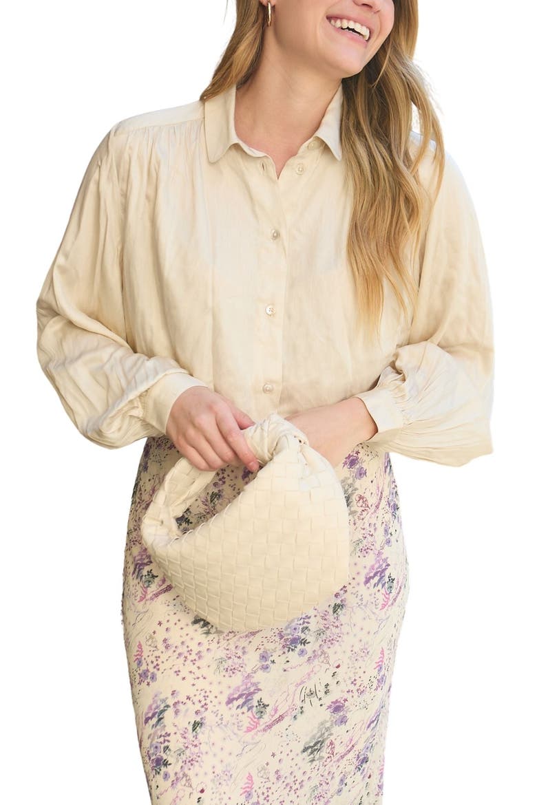 Marrianne Peter Pan Collar Shirt, Main, color, Natural
