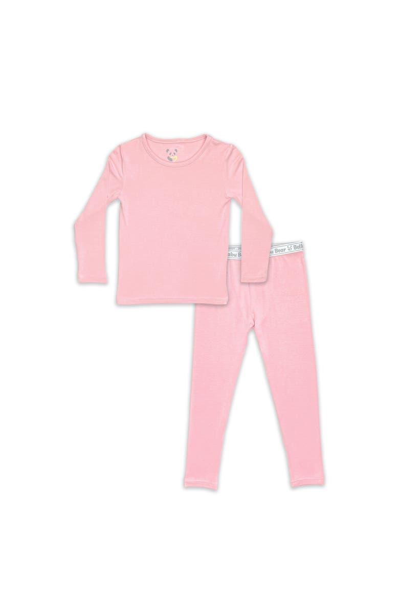 Bellabu Bear Kids' Dusty Rose Set of 2 Piece Pajamas, Main, color, Dusty Rose