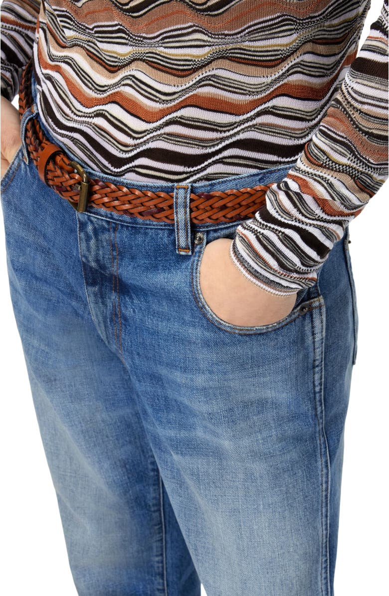 Missoni Five-pocket Mid-rise Washed Denim Pants, Alternate, color, Blue