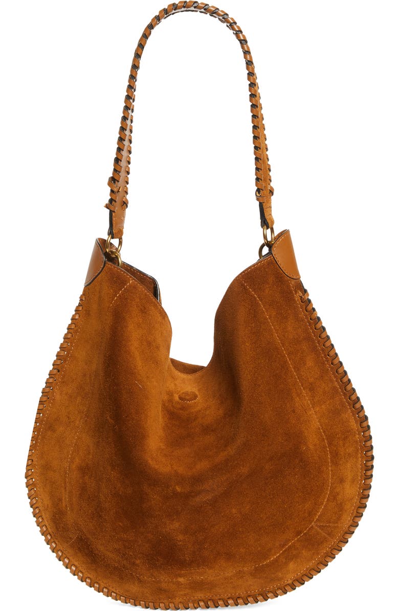 Isabel Marant Oskan Hobo Bag, Main, color, Cognac