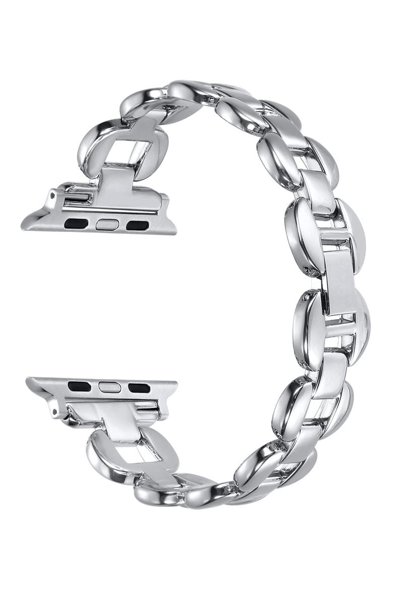 Joy Stainless Steel Apple Watch® Watchband, Alternate, color, SILVER