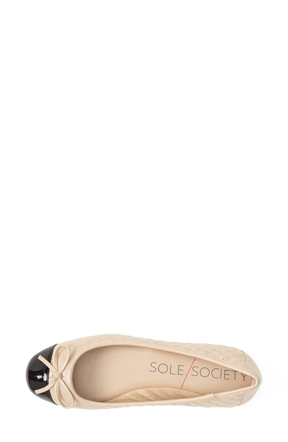 'Amina' Flat, Alternate, color, CUBAN SAND/  BLACK